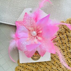 Pink Floral Hair Clip